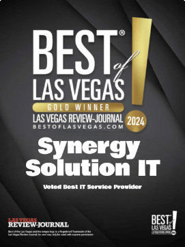 Best of Las Vegas Gold Winner 2024 - Synergy Solution IT, Voted Best IT Service Provider, Las Vegas Review-Journal