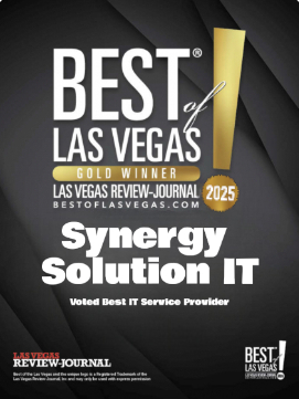 Best of Las Vegas Gold Winner 2025 - Synergy Solution IT, Voted Best IT Service Provider, Las Vegas Review-Journal